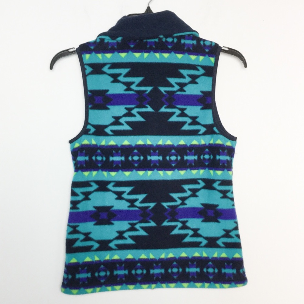 Chaps S Fleece Vest Aztec Pattern Colorful NWOT - Picture 2 of 7